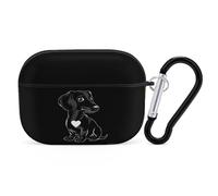 Dachshunds Dog with Heart Earphone Case PC Bluetooth Earbud Cove Headphone Cases Compatible with Airpods Pro Black-style