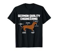 Dachshunds German Quality Engineering Funny Wiener Dog T-Shirt