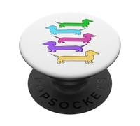 Dachshunds To and Fro Retro Doxie Dog PopSockets Adhesive PopGrip