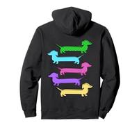 Dachshunds To and Fro Retro Doxie Dog Pullover Hoodie