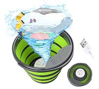 DACHUANG 10L Mini Washing Machine, Portable Foldable Laundry Tub Washing Machines by USB Powered for Socks Underwear,Ultrasonic Automatic Small Portable Washers Folding Clothe for Camping Travel Home