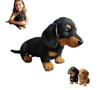 Dachy 2.0 Ai Powered Plush Dog,Dachshund plush toy,Simulated dog sofa ornaments,Bring relaxation and comfort, give you a cozy hug,Relieve stress (Black)