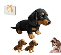 Dachy 2.0 Ai Powered Plush Dog,emotional healing on demand plush,Dachshund Sofa Ornaments and Decorations,The Dog for Emotional Support,The Comfort Hug You Have (Black)