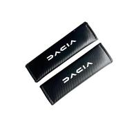 Dacia Carbon Fibre Effect Racing Style Seat Belt Pads compatible with Duster Logan Jogger Sandero Cars