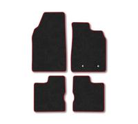 Dacia Duster (2018+) Car Mats Accessories Tailored Fit Carpet Floor Mats non Slip Red Trim Full Coverage Compatible Accessory Front Rear Set Anti Slip Granulated Backing Hand-Finished