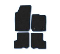 Dacia Logan (2012-2020) Car Mats Accessories Tailored Fit Carpet Floor Mats Non Slip Blue Trim Full Coverage Compatible Accessory Granulated Backing Front Rear Set Anti Slip Hand-Finished Clips
