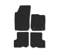 Dacia Logan (2012-2020) Heavy Duty Thick Rubber Car Mats Accessories Tailored Fit Front Rear Set Compatible Accessory Waterproof Durable Non-Slip 5mm Full Coverage Protection with Clips