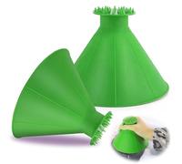 DACINHFB 2 Pack Magical Ice Scraper for Car Windshield for Mazda 5 I 2005-2007, Multi-Function Round Cone Ice Scrapers for Car Windows Removal,Green