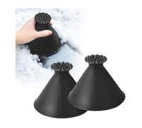 DACINHFB 2 Pack Magical Ice Scraper for Car Windshield for MG Comet EV 2023-2025, Multi-Function Round Cone Ice Scrapers for Car Windows Removal,Black