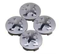 DACINHFB 4PCS Car Wheel Hub Centre Caps for Peugeot Partner III Van 2019-, Waterproof Wheel Center Disc Covers Replacement Auto Logo Hubcap,Silver convex logo-60mm