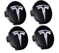 DACINHFB 4PCS Car Wheel Hub Centre Caps for Tesla Model 3 Performance 2018- 56MM, Waterproof Wheel Center Disc Covers Replacement Auto Logo Hubcap,A