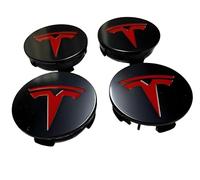 DACINHFB 4PCS Car Wheel Hub Centre Caps for Tesla Model 3 Performance 2018- 56MM, Waterproof Wheel Center Disc Covers Replacement Auto Logo Hubcap,C