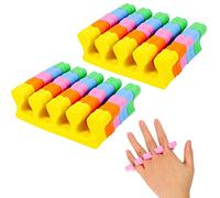 Dacitiery 20 Pcs Foam Toe Finger Separator Toe Finger Dividers Disposable Soft Sponge Nail Toe Separator Divider Spacer for Pedicure Manicure Nail Art Accessories Tools