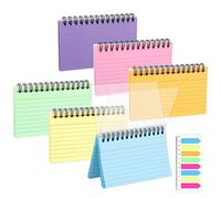 Dacitiery 6Packs Index Cards, 300 Sheets Flash Cards,180 Sheets Memo Note