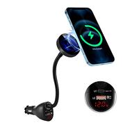 DACK Mag-Safe 15W Car Cigarette Lighter Wireless Charger, Magnetic Auto-Alignment Air Vent Mount Holder with Dual Port PD&QC3.0 Fast Charging for iPhone 13/13 Pro/ 13 Pro Max/12 Series