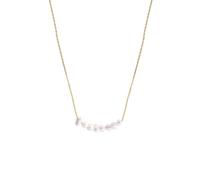 DACKLOONG S925 Silver Freshwater Pearl Smile Necklace for Women, Minimalist Clavicle Chain, Elegant Lightweight Jewelry, Dainty Daily Wear and Fashion Statement Gift for Special Occasions