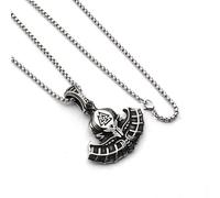 DACKLOONG Viking Thor Hammer Axe Necklace for Men Celtic Wolf Head Nordic Amulet Jewelry