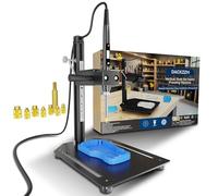 DACKZZM Heat Set Insert Tool, Vertical Heat Press Machine, Aluminium Alloy, 8-Piece Melting Aid Set, for M2/M2.5/M3/M4/M5/M6/M8 Thread Insert 3D Printing