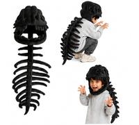 Dacnod 3D Dinosaur Skeleton Costume for Adult Realistic Dino Headgear Hat for Halloween Cosplay Party