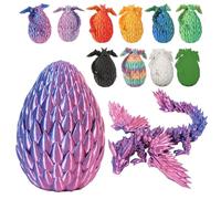 Dacnod 3D Printed Dragon Eggs with Wings Adult KidsToy Easter Figures Props