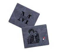 Dacomfy Personalized Wallet Gift for Men - Daddy Day Customizable Wallet with Engraved Name & Photo - Leather Card Holder for Men, Dad, Boyfriend, and Husband - Birthday Gift