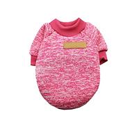 DACONGMING Dog Jumper, Classic Warm Pet Jumper, Pet Dog Clothes, Knitwear, Warm Dog Pyjamas for Small Dogs, Puppies, Winter Puppy Sweatshirt, Funny Dog Accessories (Hot Pink, S)