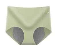 DACONGMING Period Underwear Women's Cotton Menstrual Underwear for Strong Period Briefs Panties Washable Absorbent Alternative to Sanitary Pads, C-green, M