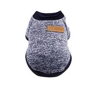 DACONGMING Pet Dog Puppy Classic Jumper Fleece Jumper Clothing Warm Jumper Winter Dog Jumper Black (Navy, XL)