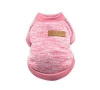 DACONGMING Pet Dog Puppy Classic Jumper Fleece Jumper Clothing Warm Jumper Winter Dog Jumper Black (Pink, S)