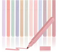 Dacono Aesthetic Highlighters, 12 PC Assorted Colors No Bleed Dry Fast Easy to Hold, Pastel Marker Pens for Journal Bible Planner Notes School Office Supplies