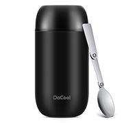 DaCool Adults Food Thermo for Hot Food 24 oz Insulated Food Jar Insulated Lunch Container Vacuum Stainless Steel Soup Thermo for Women Man Leakproof for Office Picnic Travel Outdoors, Black