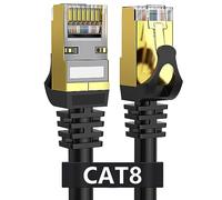 Dacrown Cat 8 Ethernet Cable 60 ft Shielded, Indoor&Outdoor, Heavy Duty High Speed Direct Burial 26AWG Network Wire, 40Gbps 2000Mhz SFTP Patch Cord, in Wall&Weatherproof RJ45 Cable for Router/Modem