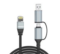 Dacrown USB C to Ethernet Cable 10 FT, Type C to RJ45 LAN Cord, Gigabit Network Internet Adapter, Directly Connected, Thunderbolt 4/3 Compatible with MacBook Air/Pro, XPS, iPhone 15 Series, Galaxy S24
