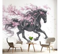 DACRWEKZ 3D Panoramic Custom Wallpaper Murals, Fantasy Animals Angry Wolf Silk Wall Murals, Modern Living Room Kitchen Dining Room Bedroom Wall Mural Wallpaper 200x140cm (W x H)