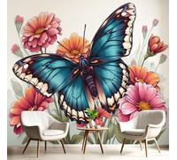 DACRWEKZ 3D Panoramic Custom Wallpaper Murals, Ink Painting Style Crows Flying Silk Wall Murals, Modern Living Room Kitchen Dining Room Bedroom Wall Mural Wallpaper 400x280cm (W x H)