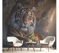 DACRWEKZ 3D Panoramic Custom Wallpaper Murals, Japanese Illustrations Frog Cherry Blossom Text Silk Wall Murals, Modern Living Room Kitchen Dining Room Bedroom Wall Mural Wallpaper 300x210cm (W x H)