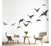 DACRWEKZ 3D Panoramic Custom Wallpaper Murals, Minimalism Birds Flying Silk Wall Murals, Modern Living Room Kitchen Dining Room Bedroom Wall Mural Wallpaper 450x356cm (W x H)