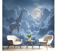 DACRWEKZ 3D Panoramic Custom Wallpaper Murals, Minimalism Birds Flying Silk Wall Murals, Modern Living Room Kitchen Dining Room Bedroom Wall Mural Wallpaper 200x140cm (W x H)