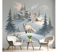 DACRWEKZ 3D Panoramic Custom Wallpaper Murals, Romantic Cartoon Style Heart-Shaped Flamingo Silk Wall Murals, Modern Living Room Kitchen Dining Room Bedroom Wall Mural Wallpaper 400x280cm (W x H)