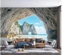 DACRWEKZ 3D Panoramic Wallpaper Mural, Photo Wallpapers Murals, Fantasy Nebula Spiral Galaxies Photo Wallpaper 3D Effect, Yellow Blue Wallpapers Mural - Poster for Bedroom Living Room Corridor