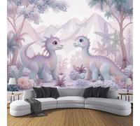 DACRWEKZ 3D Wall Fantasy Animals Wallpaper, Cute Dinosaur Wall Mural Decoration Poster Picture Design 150 x 105 cm Mural for Living Room Kids Bedroom