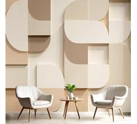 DACRWEKZ 3D Wall Geometric Shapes Wallpaper, Simple Abstract Wall Mural Decoration Poster Picture Design 300 x 210 cm Mural for Living Room Kids Bedroom