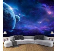 DACRWEKZ 3D Wall Mural Planetary Star Print Photo Wallpaper, Space Galaxy Wall Murals Decoration Poster Picture Design 250 x 175 cm Mural for Living Room Kids Bedroom