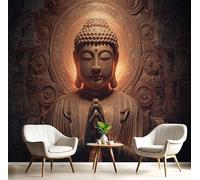 DACRWEKZ Buddha Statue Design Wall Stickers, Buddha Statue Bronze Walls Decals, Self-Adhesive Mural Removable Wall Art Sticker for Bedroom Living Room Door Walls Decor 150x105cm