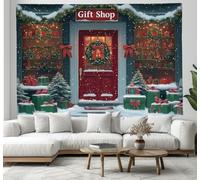 DACRWEKZ Christmas Garland Christmas tree Tapestry, Washable Fabric Tapestry, Aesthetic Supplies, Hanging Banner for Travel Multicolor 70x100cm