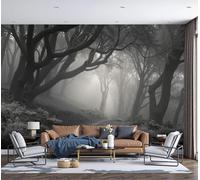 DACRWEKZ Dark Gray wall Wallpaper Mural Fog-Covered Dead Forest Premium Silk Wallpaper Mural for Bedroom livingroom Wall Dark Fantasy Style Art Print Murals Wallpapers 200x140cm