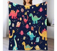 DACRWEKZ Dinosaur planet star pattern Throw Blanket Flannel Fleece Blanket Colorful cartoon Lightweight Throw for Bed Sofa Travel Teens Birthday 220 x 240cm