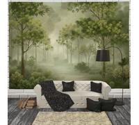 DACRWEKZ Dreamy And Ethereal Tapestry Wall Hanging, Pale Green Wall Tapestry, Tree Path In The Mist Living Room Decor, for Yoga Meditation and Bedroom Dorm Office, 200 x 150cm