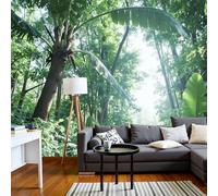 DACRWEKZ Fabric Natural Jungle Wall Decal,Sunlight Filtering Through The Leaves Wall Sticker Bedroom Living Room Hallway Sofa Backdrop Walls Decor Non-self-Adhesive