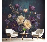 DACRWEKZ Fabric Plants and Flowers Wall,Peony Tulip Wall Sticker Bedroom Living Room Hallway Sofa Backdrop Walls Decor